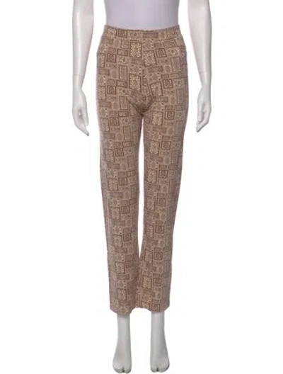 Pre-owned Paloma Wool Printed Straight Leg Pants In Neutral