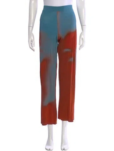 Pre-owned Paloma Wool Printed Wide Leg Pants In Blue