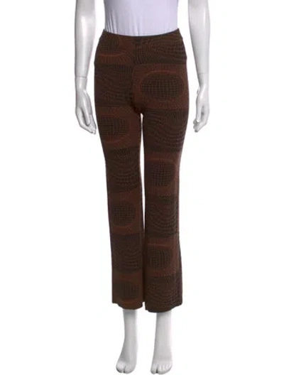 Pre-owned Paloma Wool Printed Wide Leg Pants In Brown