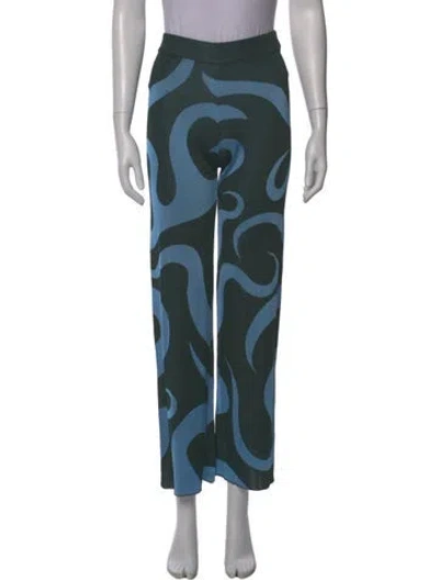 Pre-owned Paloma Wool Printed Wide Leg Pants In Green