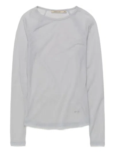 Paloma Wool Raglan-sleeve Embroidered Top In Gray
