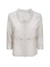 Paloma Wool Raso Ruffled Drawstring Jacket In White