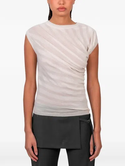 Paloma Wool Raven Draped Sleeveless Top In Gray