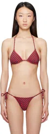 Paloma Wool Kineta Striped-pattern Bikini Top