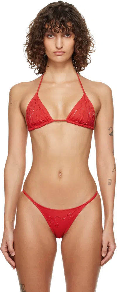 Paloma Wool Red Sharpie Bikini Top