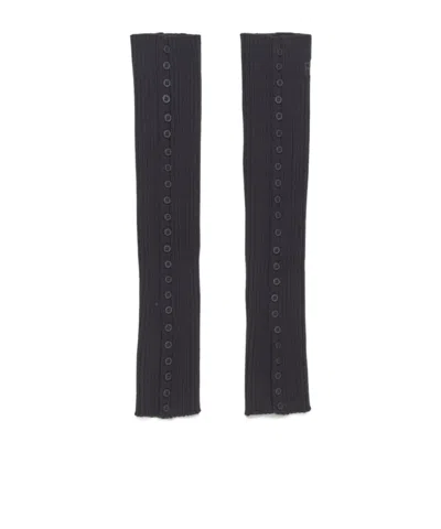 Paloma Wool Ribbon-knit Leg Socks In Black