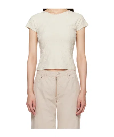 Paloma Wool Round Neck Short Sleeve T-shirt In Neutral