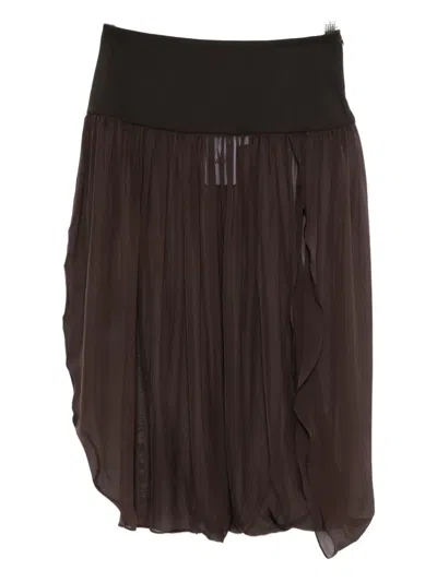 Paloma Wool Ruffled High-waisted Skirt In Brown