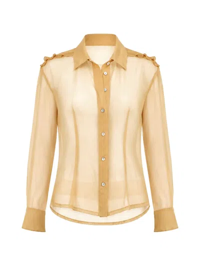 Paloma Wool Ruffled Silk Shirt In Neutral