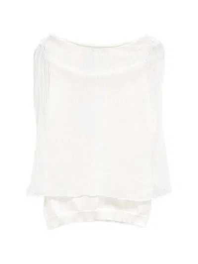 Paloma Wool Saphira Layered Ribbed-knit Top In White