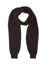 Paloma Wool Cozy Knit Scarf Ribbed Cuffs In Brown
