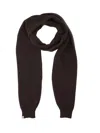 Paloma Wool Cozy Knit Scarf Ribbed Cuffs In Brown