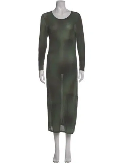 Pre-owned Paloma Wool Scoop Neck Long Dress In Green