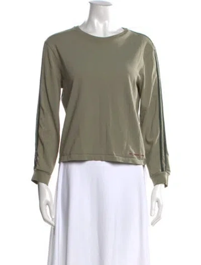Pre-owned Paloma Wool Scoop Neck Long Sleeve Top In Green