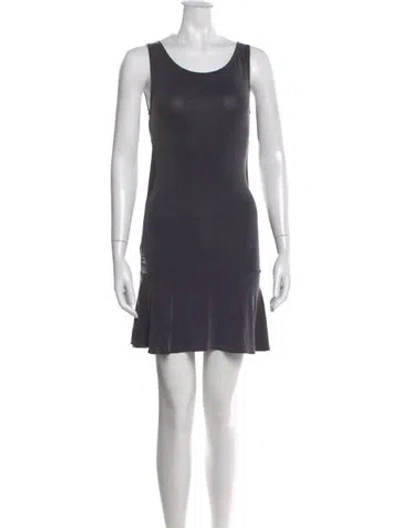 Pre-owned Paloma Wool Scoop Neck Mini Dress In Gray