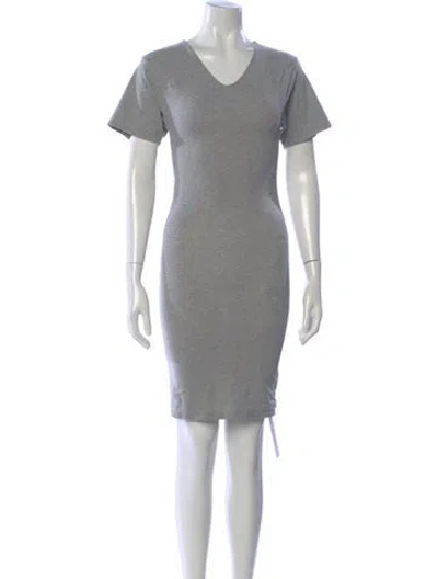Pre-owned Paloma Wool Scoop Neck Mini Dress In Gray