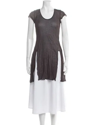 Pre-owned Paloma Wool Scoop Neck Short Sleeve Tunic In Gray