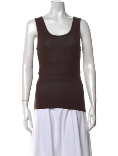 Pre-owned Paloma Wool Scoop Neck Sleeveless Top In Brown
