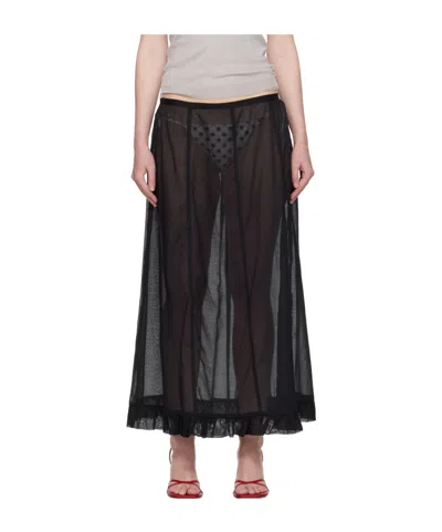 Paloma Wool Semi-sheer Skirt In Black