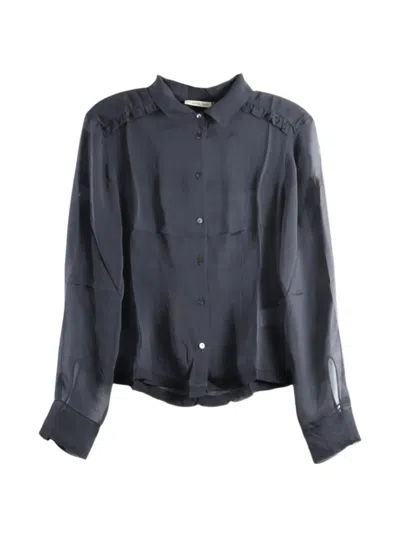 Paloma Wool Sheer Ruffled Shirt In Blue