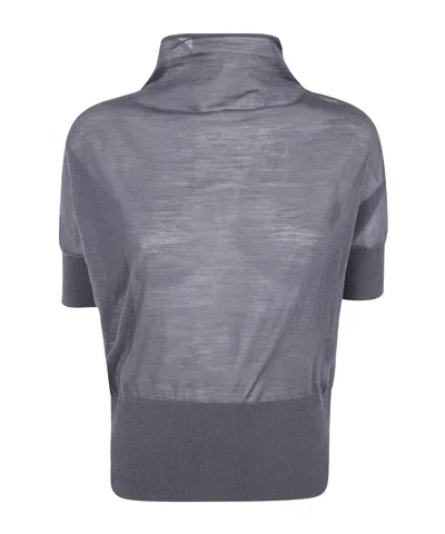 Paloma Wool Short-sleeved Knit Top In Gray