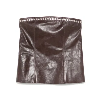 Paloma Wool Side Zip Skirt In Brown