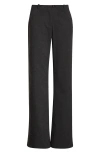 Paloma Wool Sil Herringbone Suiting Straight Leg Trousers In Gray