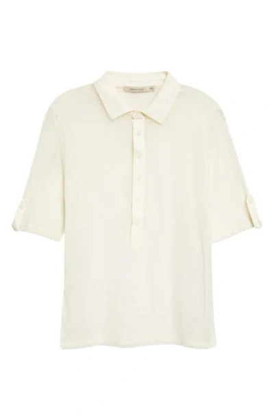 Paloma Wool Sile Cotton Blend Tulle Polo Top In White