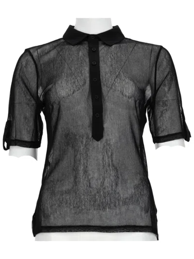 Paloma Wool Sile Sheer Cotton Blend Top In Black