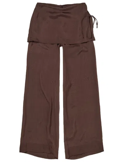Paloma Wool Silk Archive Pants Woman Brown In Silk