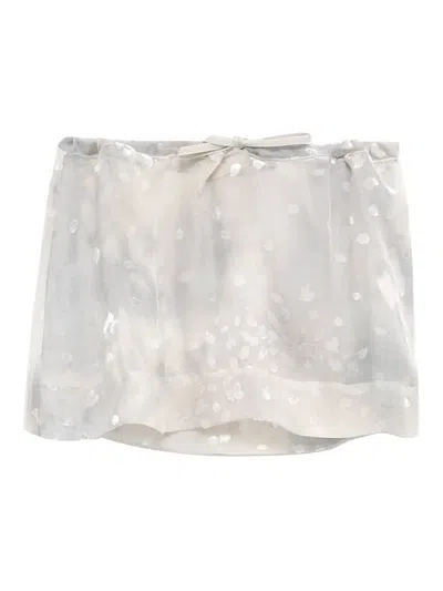 Paloma Wool Silk-blend Mini Skirt In Grey