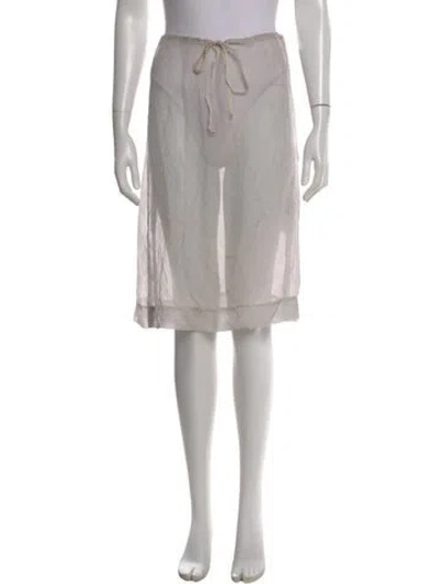 Pre-owned Paloma Wool Silk Knee-length Skirt In Gray