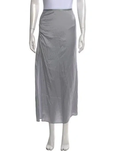 Pre-owned Paloma Wool Silk Long Skirt In Grey
