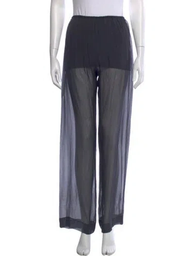 Pre-owned Paloma Wool Silk Wide Leg Pants In Blue