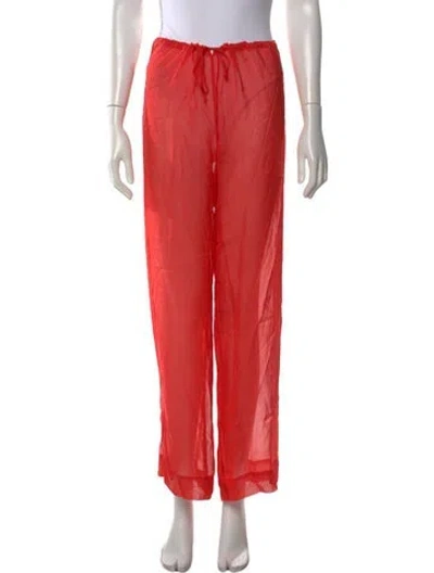 Pre-owned Paloma Wool Silk Wide Leg Pants W/ Tags In Orange