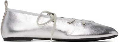 Paloma Wool Silver Pina Ballerina Flats In 810 Silver