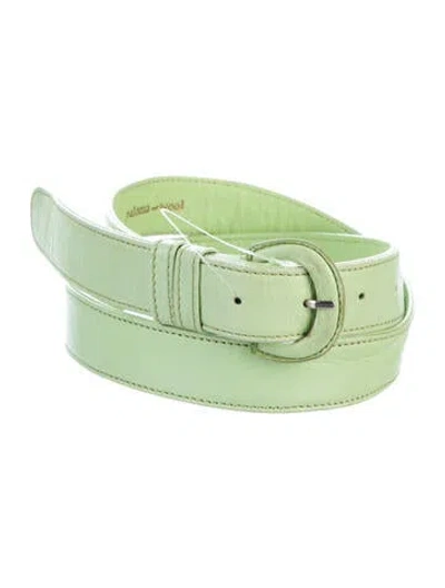 Pre-owned Paloma Wool Skinny Leather Belt In Green