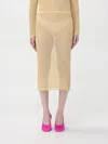Paloma Wool "knitted Midi Skirt With Perfor In 黄色