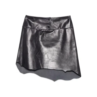 Paloma Wool Asymmetric Mini Skirt In Black