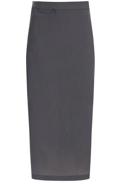 Paloma Wool Midi Skirt With Zipper In Grey