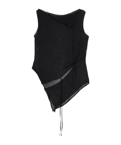 Paloma Wool Sleeveless Asymmetric Top In Black