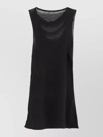 Paloma Wool Sleeveless Top Oliveties Draped Sheer Back In Black