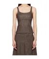 Paloma Wool Sleeveless Vest In Brown