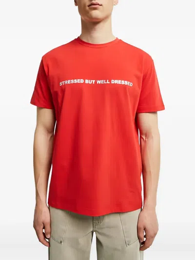 Paloma Wool Slogan-print Organic-cotton T-shirt In Red