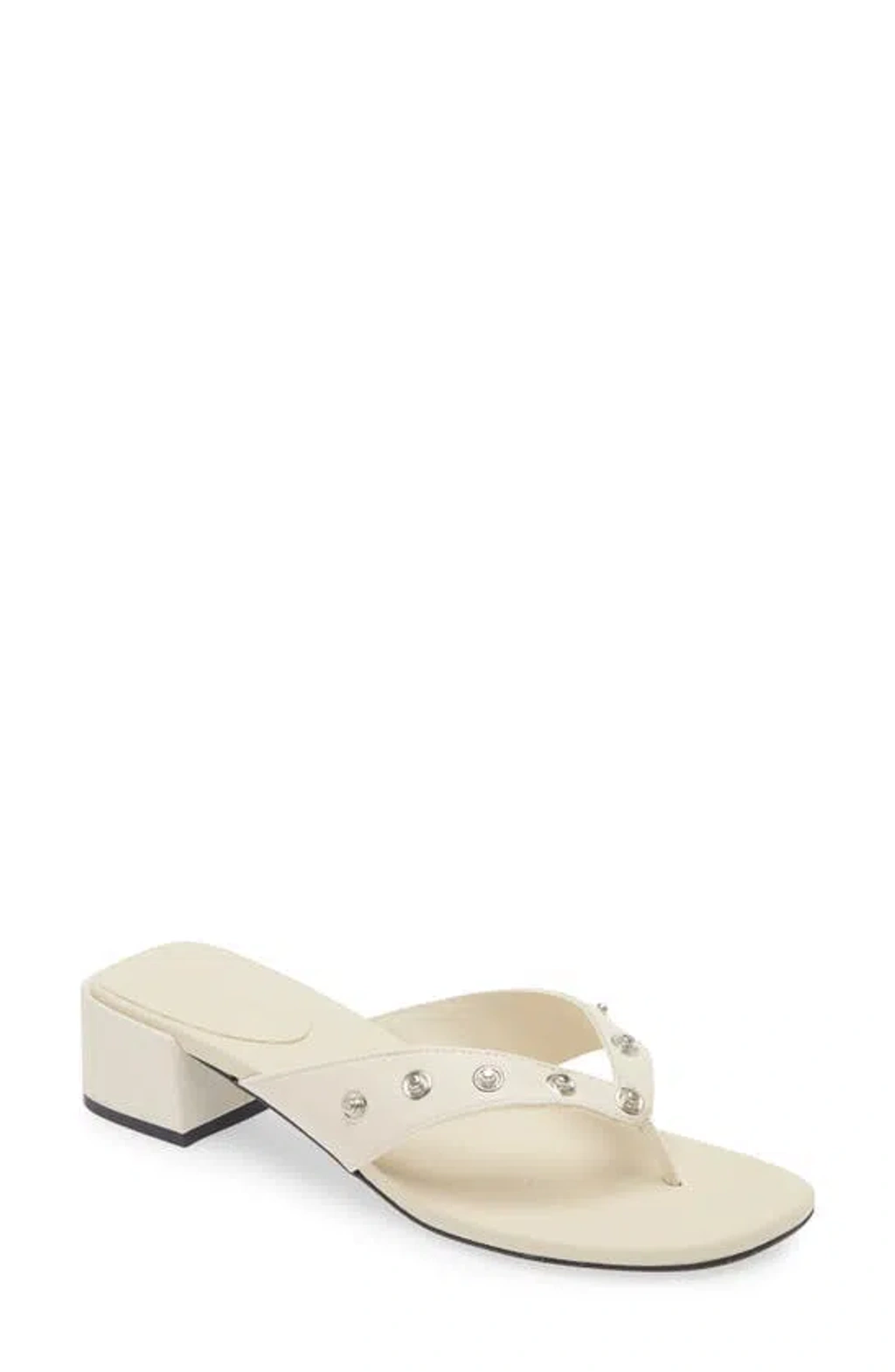 Paloma Wool Snaps Ii Block Heel Sandal In Ecru | ModeSens