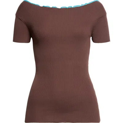 Paloma Wool Sonbou Cotton Rib Sweater In Brown