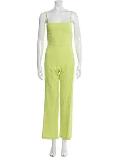 Pre-owned Paloma Wool Square Neckline Jumpsuit In Green