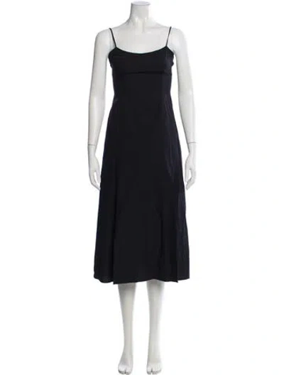Pre-owned Paloma Wool Square Neckline Midi Length Dress In Blue