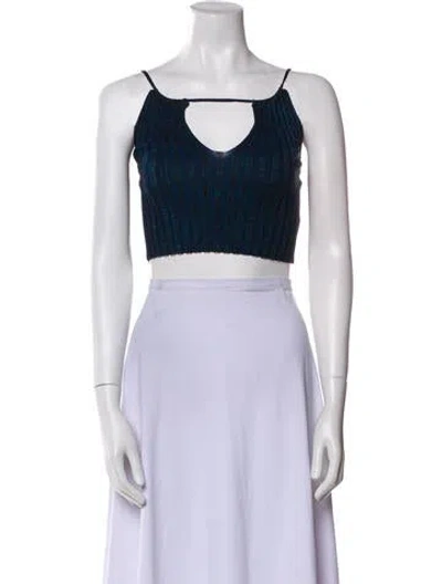 Pre-owned Paloma Wool Square Neckline Sleeveless Crop Top In White
