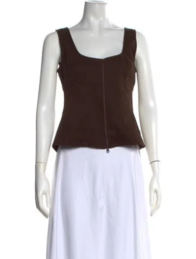 Pre-owned Paloma Wool Square Neckline Sleeveless Top In Blue